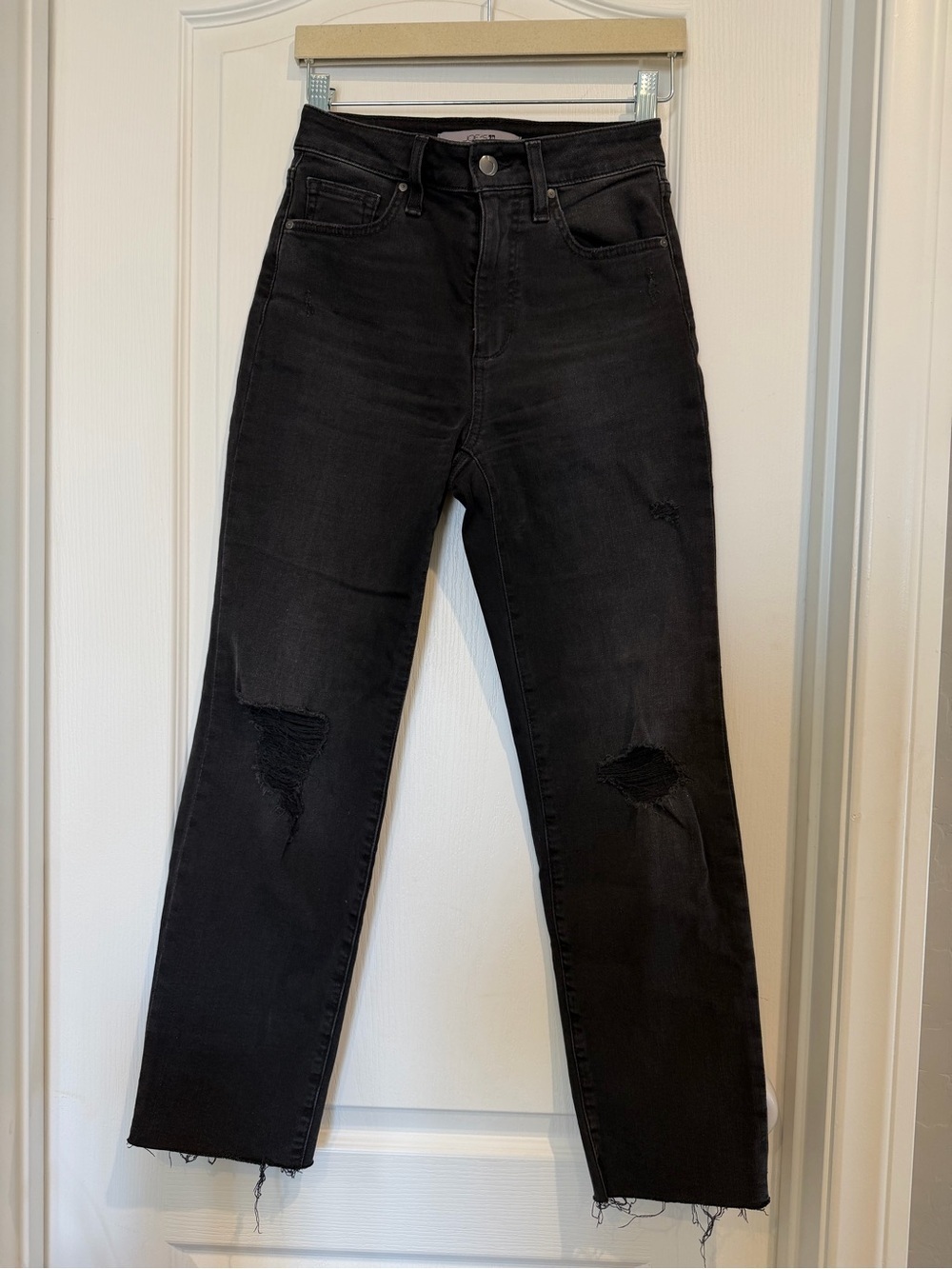 Joe's Jeans Black Denim High-Rise Straight Leg